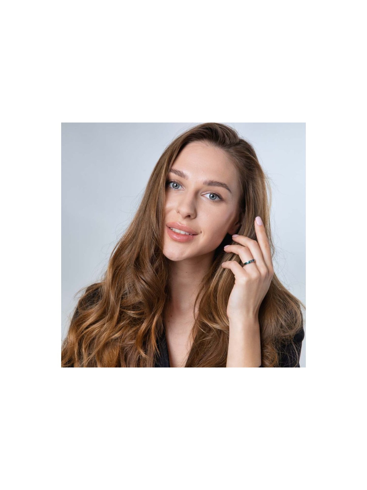 טבעת כסף סטרלינג עם אבן אילת כחולה ירוקה ו... | טבעות יהודיות